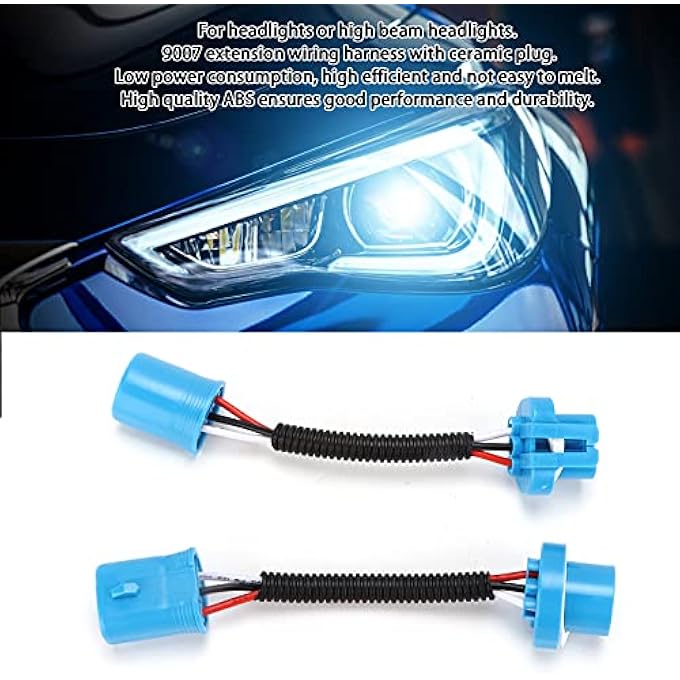 ريحني مقبس تمديد الأسلاك 9007 مقبس 2 قطعة سلك تمديد عالي الكفاءة منخفض استهلاك الطاقة للسيارة - Image 4