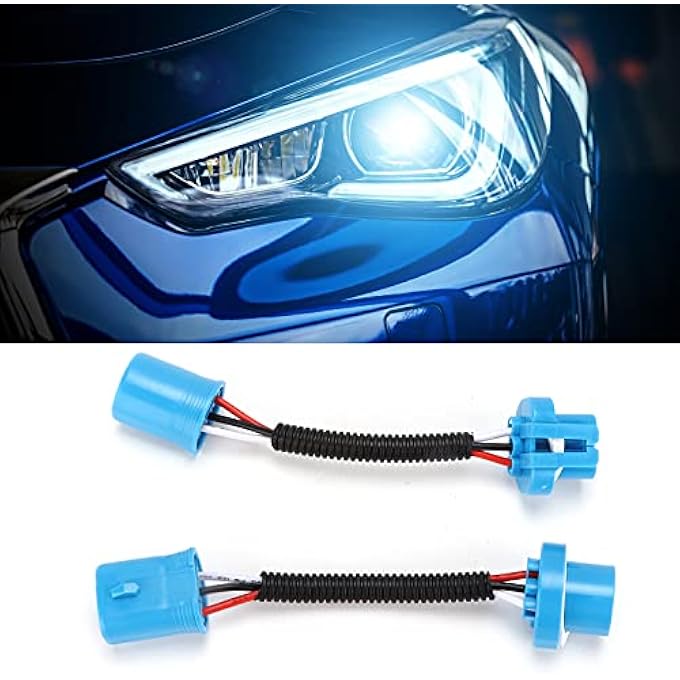 ريحني مقبس تمديد الأسلاك 9007 مقبس 2 قطعة سلك تمديد عالي الكفاءة منخفض استهلاك الطاقة للسيارة - Image 3