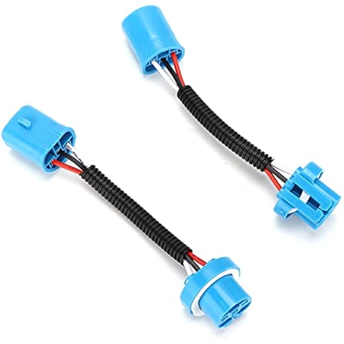 ريحني مقبس تمديد الأسلاك 9007 مقبس 2 قطعة سلك تمديد عالي الكفاءة منخفض استهلاك الطاقة للسيارة - Image 1