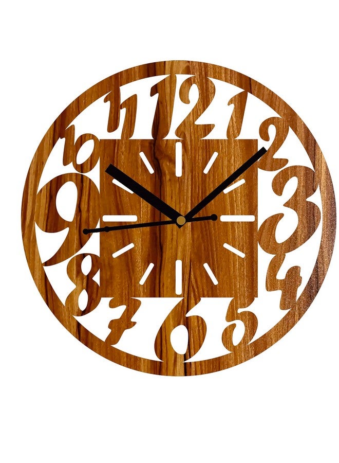 Gnexin ساعة حائط خشبية جذابة أنيقة بسيطة على شكل دائري من GNEXIN (11 * 11 بوصة) - Image 1