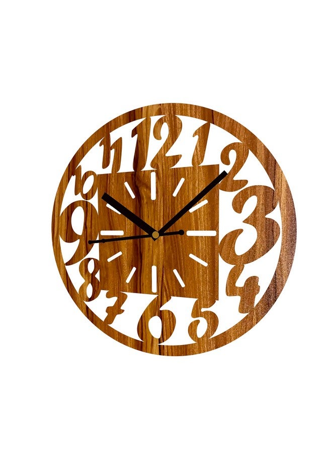 Gnexin ساعة حائط خشبية جذابة أنيقة بسيطة على شكل دائري من GNEXIN (11 * 11 بوصة) - Image 3