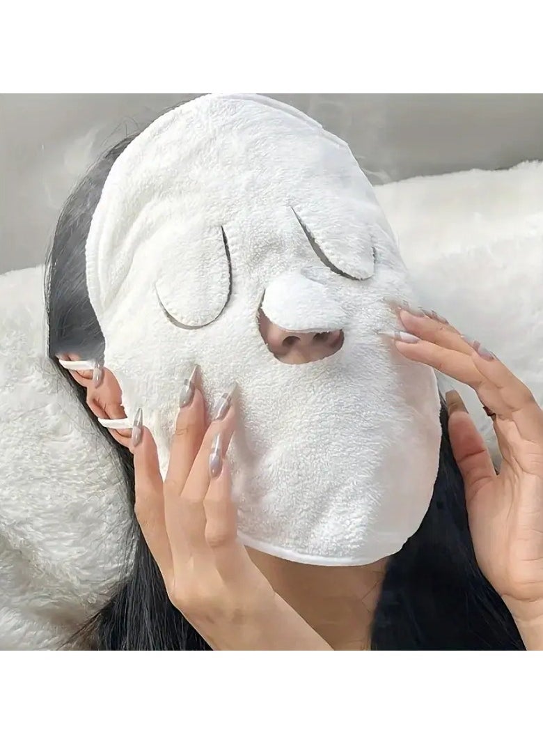 Goolsky Hot Compress Towel Face Mask Skin Management Face Mask Cover Beauty Hot And Cold Steam Home Face Wash Face Towel Back To School Season Dormitory Face Towel Home Bathroom  - Image 1