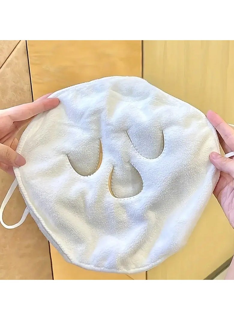 Goolsky Hot Compress Towel Face Mask Skin Management Face Mask Cover Beauty Hot And Cold Steam Home Face Wash Face Towel Back To School Season Dormitory Face Towel Home Bathroom  - Image 2