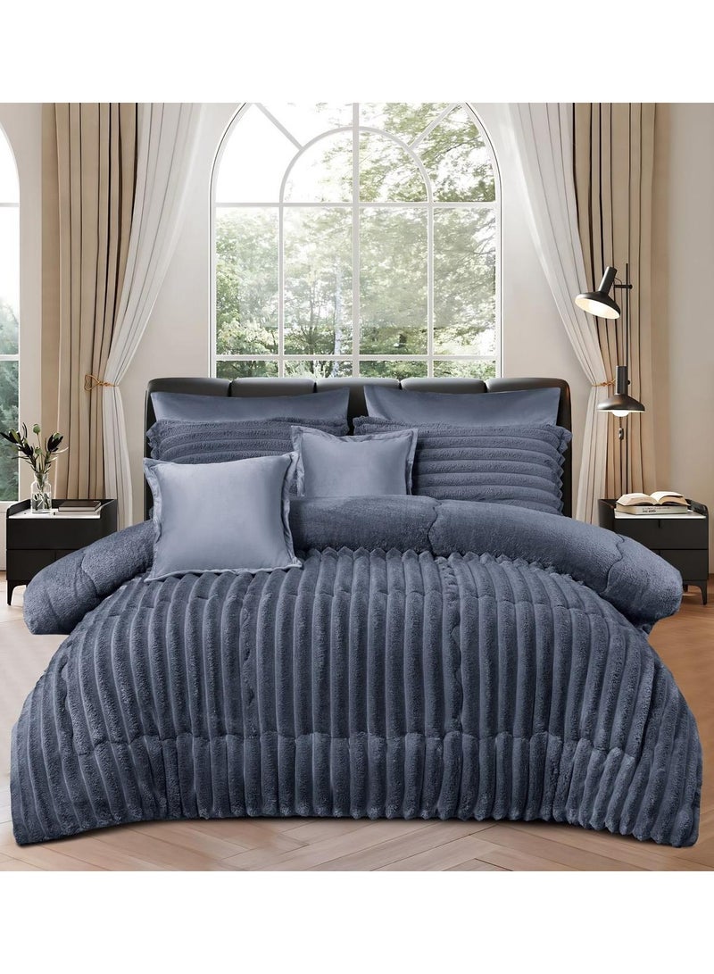 برايدس مفرش مفرد مخملي نظام وجهين وجه فرو ناعم نظام 4 قطع حشوه وسط ونوعيه ممتاز 170x220 سم