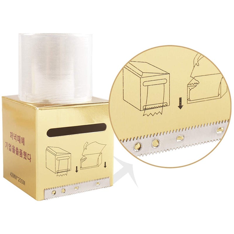 CICITOYWO Disposable Eyebrow Tattoo Plastic Wrap Preservative Saran Barrier Film Microblading Supplies Lips Permanent Make Up Cling Wrap Cover Tape Roll Transparent 2 PCS - Image 4