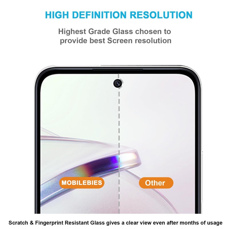 Mobilebies Premium Tempered Glass Screen Protector Guard For Realme Narzo N53 (6.74 Inch, Pack of 1) | Edge to Edge Coverage With Easy to installation kit - Image 3