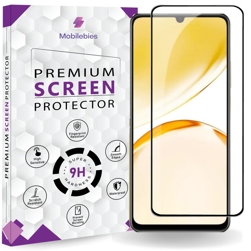 Mobilebies Premium Tempered Glass Screen Protector Guard For Realme Narzo N53 (6.74 Inch, Pack of 1) | Edge to Edge Coverage With Easy to installation kit - Image 1