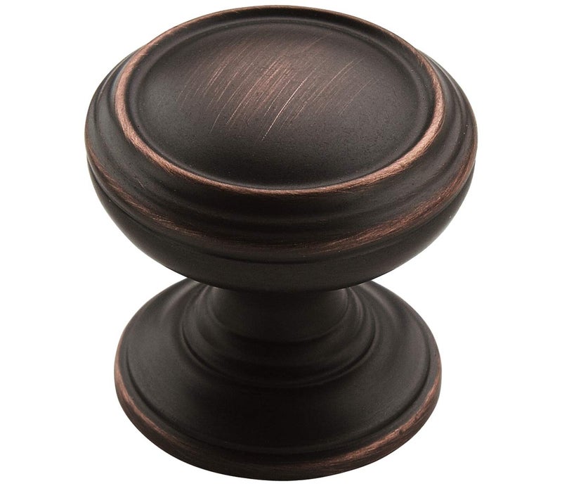 Amerock Cabinet Knob Oil Rubbed Bronze 114 inch 32 mm Diameter Revitalize 1 Pack Drawer Knob Cabinet Hardware
