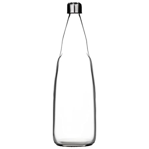 SAND DUNE Set of 3, 1000 ml Each Glass water bottle, with Leak-Proof Airtight Stainless-Steel Lid for Water, Smoothie, Juices - Reusable Travel Glass Drinking Fridge Bottles - Image 1