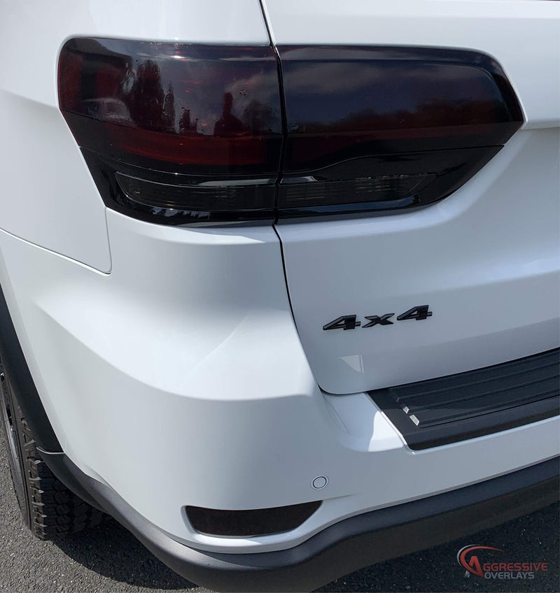 Aggressive Overlays Compatible with 20142020 Jeep Grand Cherokee Tinted Taillight Film Third Brake Light Tint Rear Bumper Reflector Overlay Covers Dark Smoke Full Rear KIT