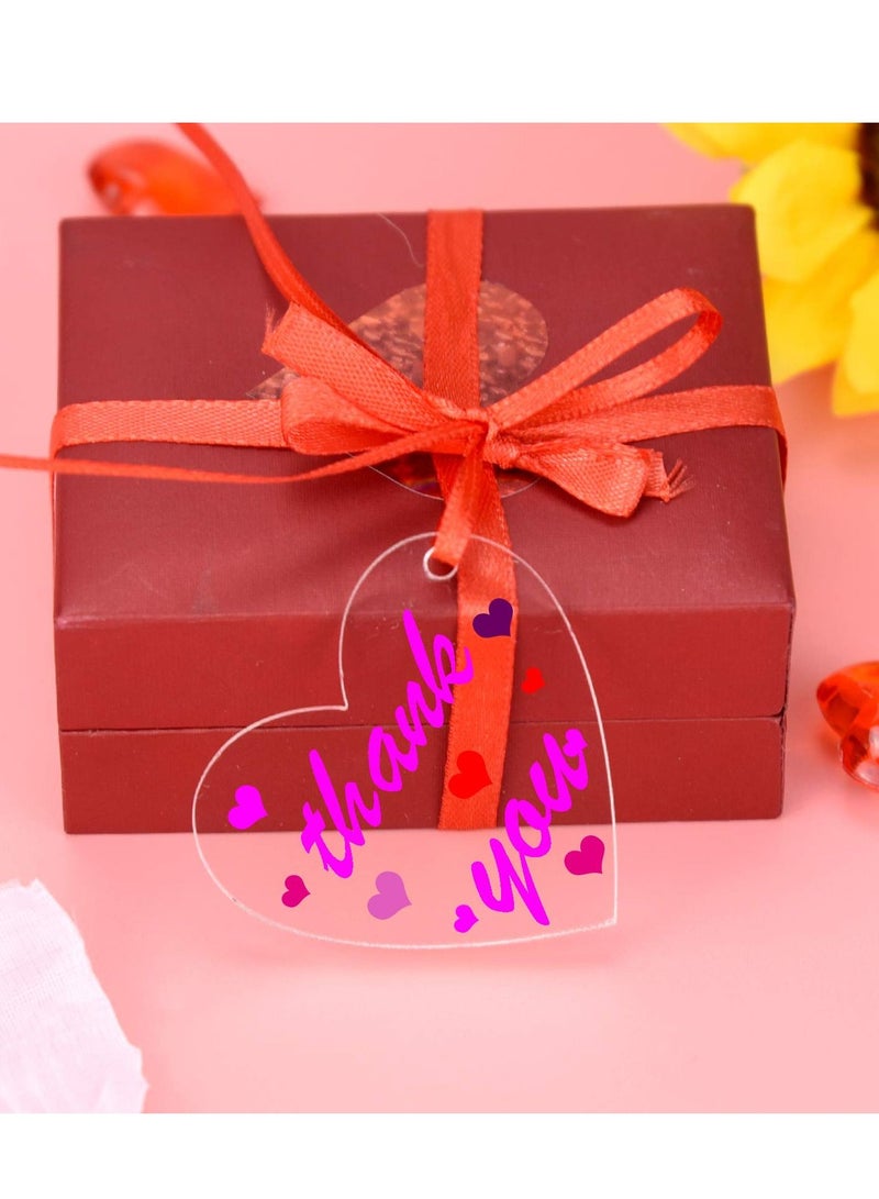 KASTWAVE 30 Pieces Acrylic Keychain Blanks Heart Clear Acrylic Blanks Shape Plain Acrylic and 30 Pieces Blank Key Chain Metal Key Rings for DIY Projects Crafts Valentine's Day Ornament - Image 5