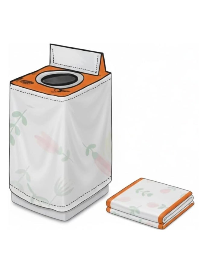 لوكاداه غطاء غسالة مقاوم للماء للغسالات ذات التحميل العلوي - واقي غسيل متين مقاوم للغبار والشمس، قابل للغسل، مضاد للرذاذ، سهل التنظيف، للاستخدام الداخلي والخارجي - Image 1