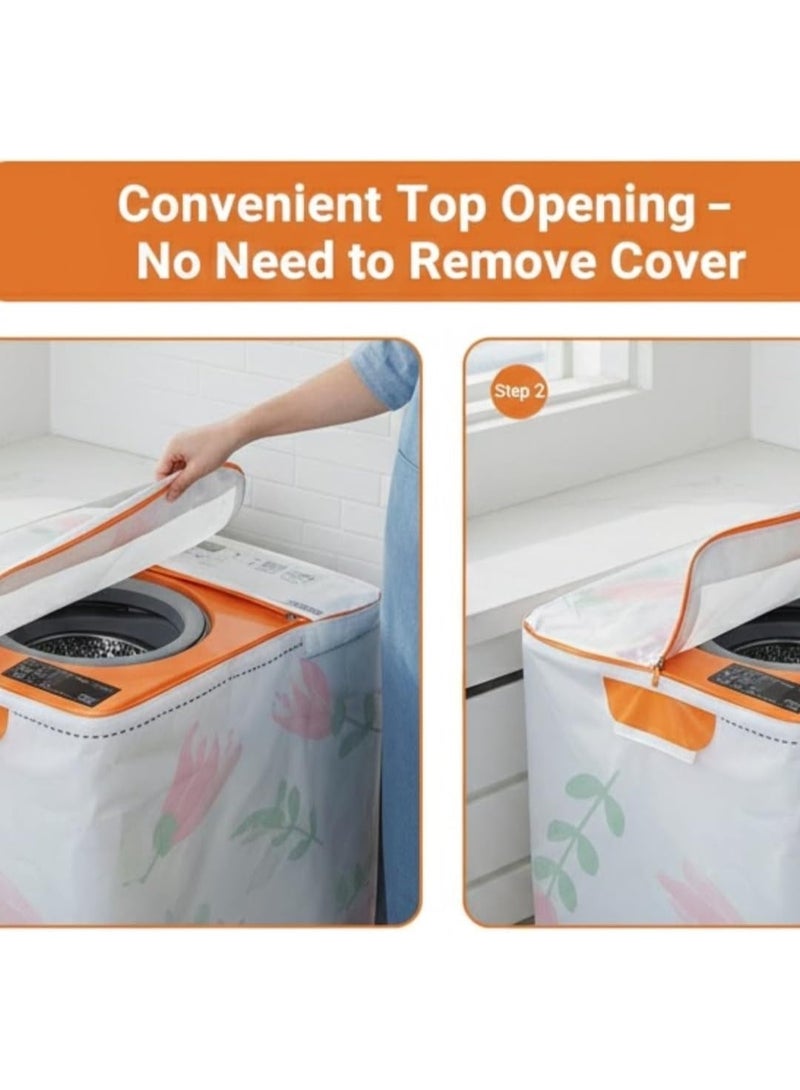 لوكاداه غطاء غسالة مقاوم للماء للغسالات ذات التحميل العلوي - واقي غسيل متين مقاوم للغبار والشمس، قابل للغسل، مضاد للرذاذ، سهل التنظيف، للاستخدام الداخلي والخارجي - Image 4