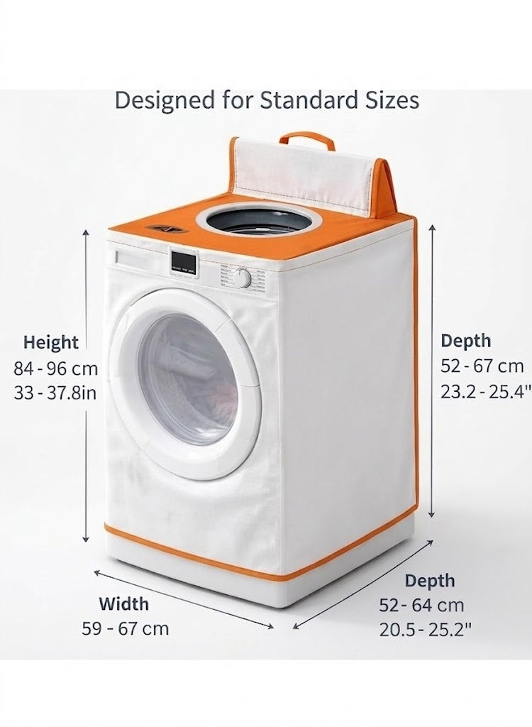 Lukadah Waterproof Washing Machine Cover for Top Load Machines – Dustproof Sunproof Heavy-Duty Laundry Protector for Pulsator, Washable Anti-Splash Easy-Clean Laundry Cover for Indoor & Outdoor - Image 3