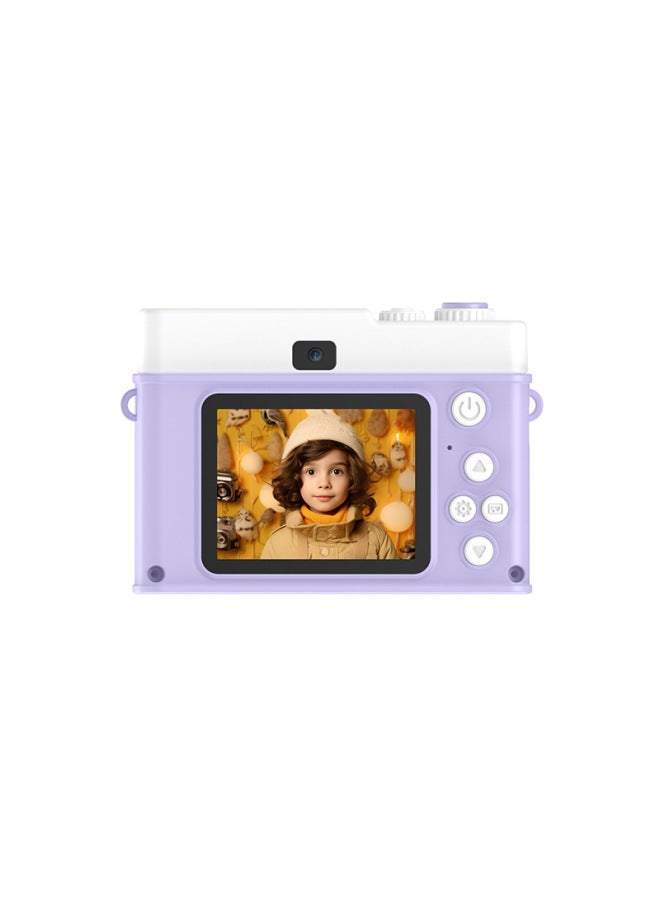 Children's Digital Camera Campus Student Self-timer Camera Y3 Retro CCD Ultra HD Camera-Color:Purple (without Memory Card And Card Reader) - Image 1