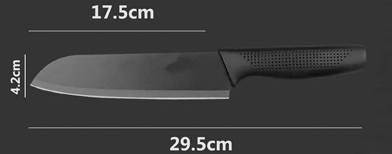 Capmora Premium Stainless Steel Kitchen Knife Set Chefs Knife Butcher Knife Sharp NonStick Soft Handles Cutting Meat Heavy Duty Blade Butcher Meat Knife Black BladeAB - Image 2