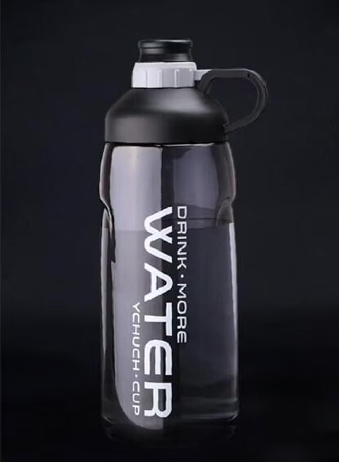 Outdoor Large Capacity Plastic Water Bottle Black - 2L/70oz Leak-Proof Sports Water Jug , BPA-Free, Durable for Hiking, Camping, Gym, Travel & Daily Use - Image 3