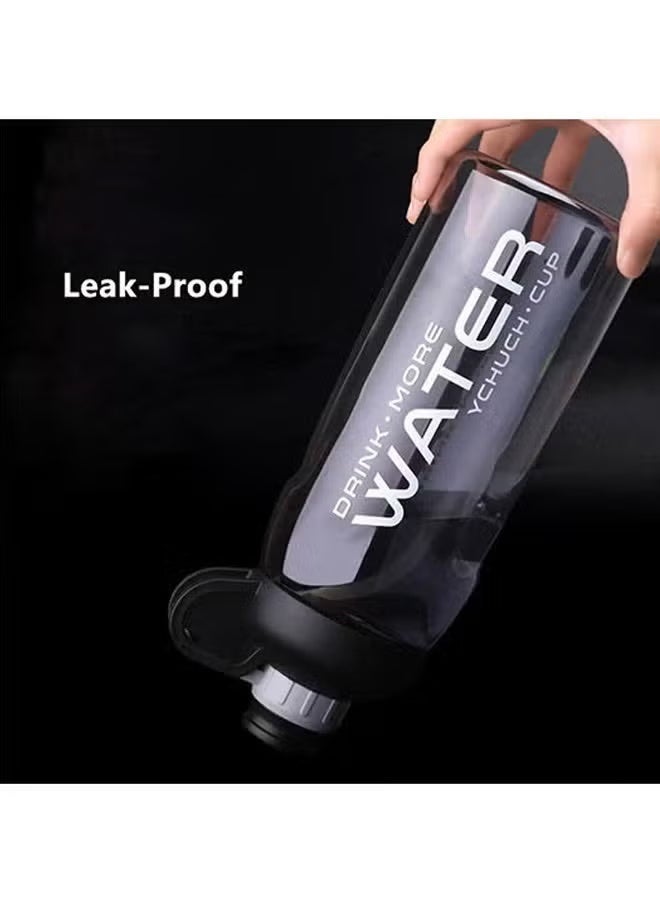 Outdoor Large Capacity Plastic Water Bottle Black - 2L/70oz Leak-Proof Sports Water Jug , BPA-Free, Durable for Hiking, Camping, Gym, Travel & Daily Use - Image 5