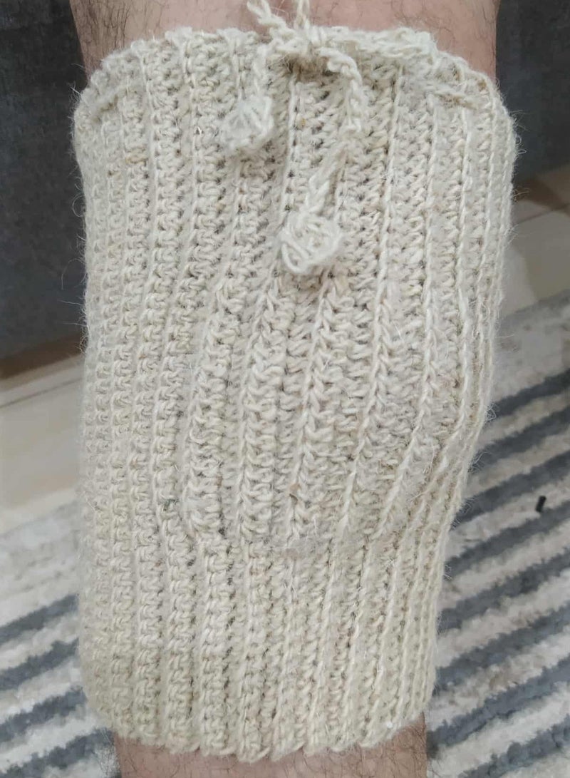 ركبه صوف غنم طبيعي صناعه يدويه