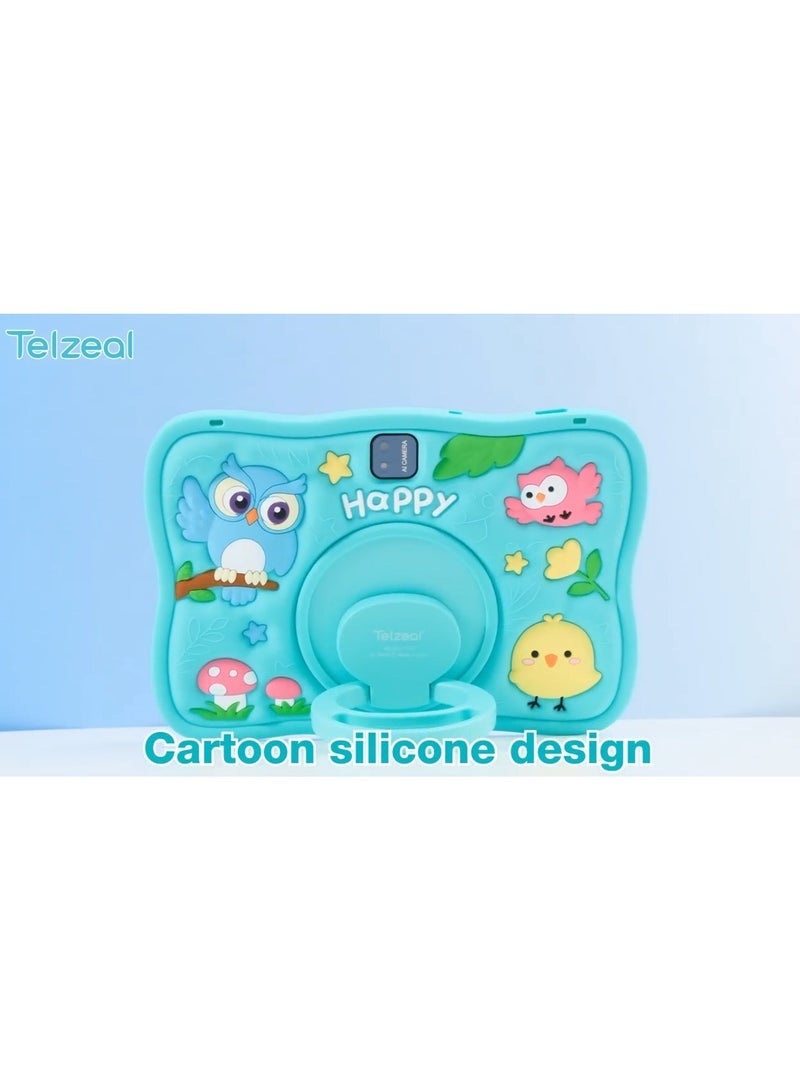 Telzeal P103 Kids Tablet 10.1-Inch Android 13 with Dual SIM, 8GB RAM + 512GB Storage, 10000mAh Battery, Parental Control, Eye Protection Display, Educational & Entertainment Apps Preloaded | Blue - Image 3