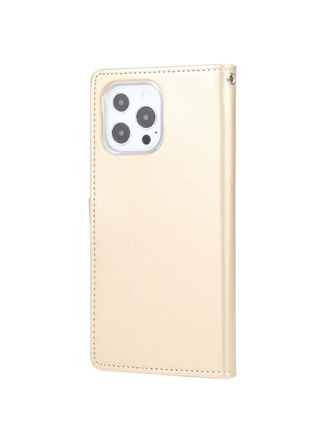 GOOSPERY Case For iPhone 14 Pro Max RICH DIARY Crazy Horse Texture Leather Case - Image 3