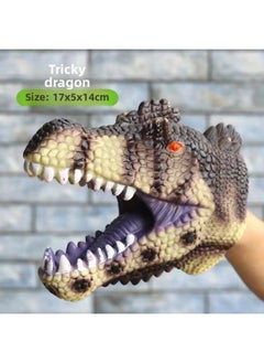Direct Dinosaur Hand Puppet Gloves Soft Glue Triceratops Tyrannosaurus Rex Children's Simulation Animal Model Toys-Color:Spinosaurus [hand Puppet]]