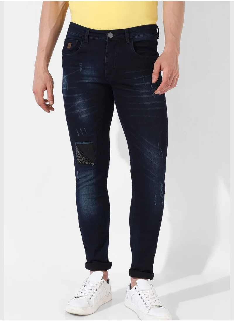 Campus Sutra Men's Medium-Washed Denim Jeans
