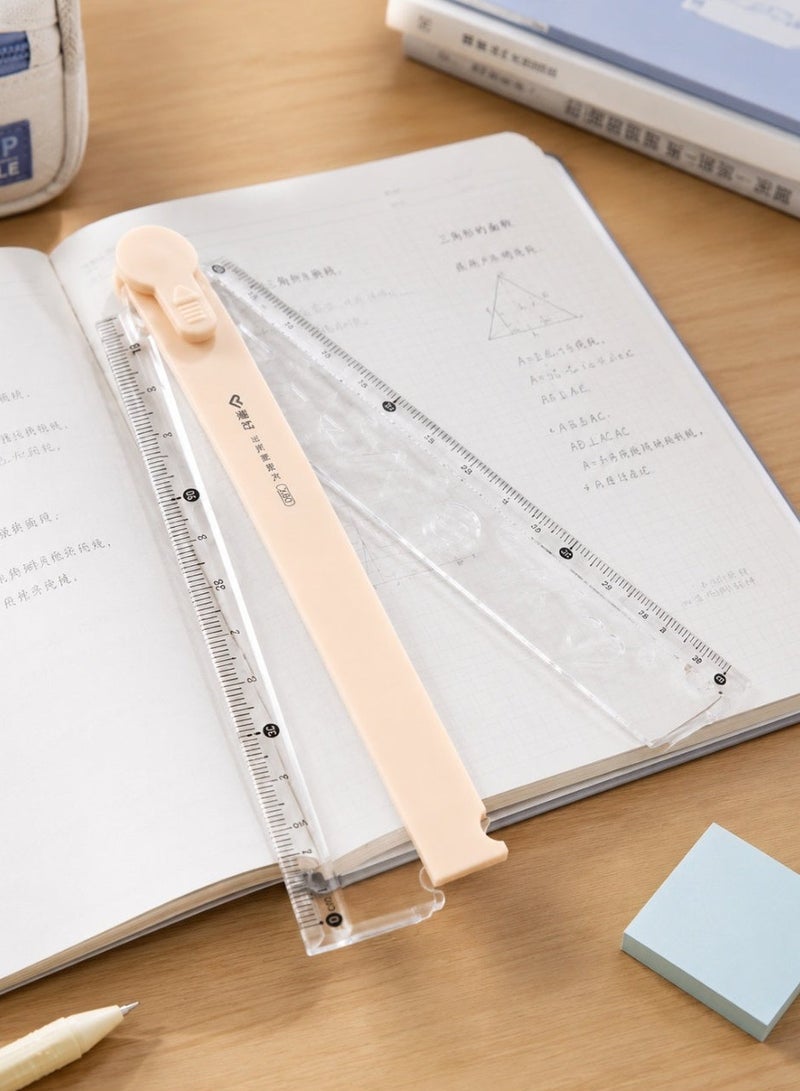 Foldable Multipurpose Ruler For Students, 30 cm Geometry Drawing And Measuring Tool, Available In Multiple Colors - Image 1