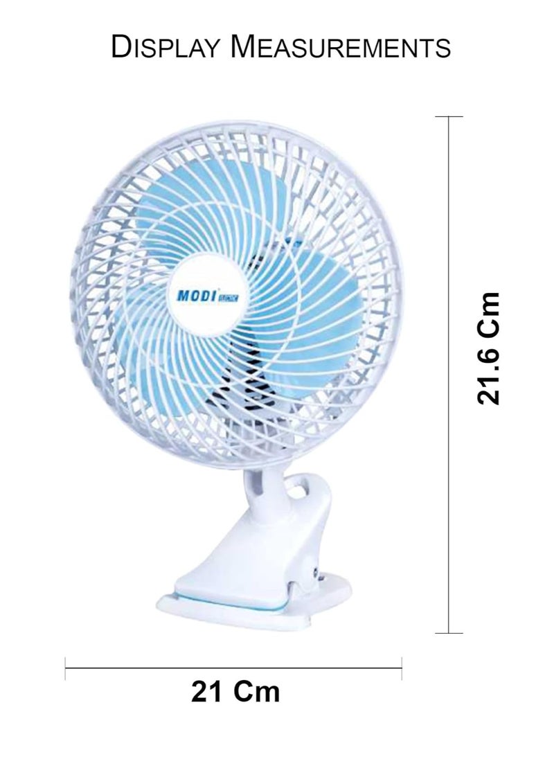 MODI 180° Mini Clip Fan MODI - 6 Inch Portable Desktop Electric Fan with Sturdy Clip and Quiet Operation  - Image 3