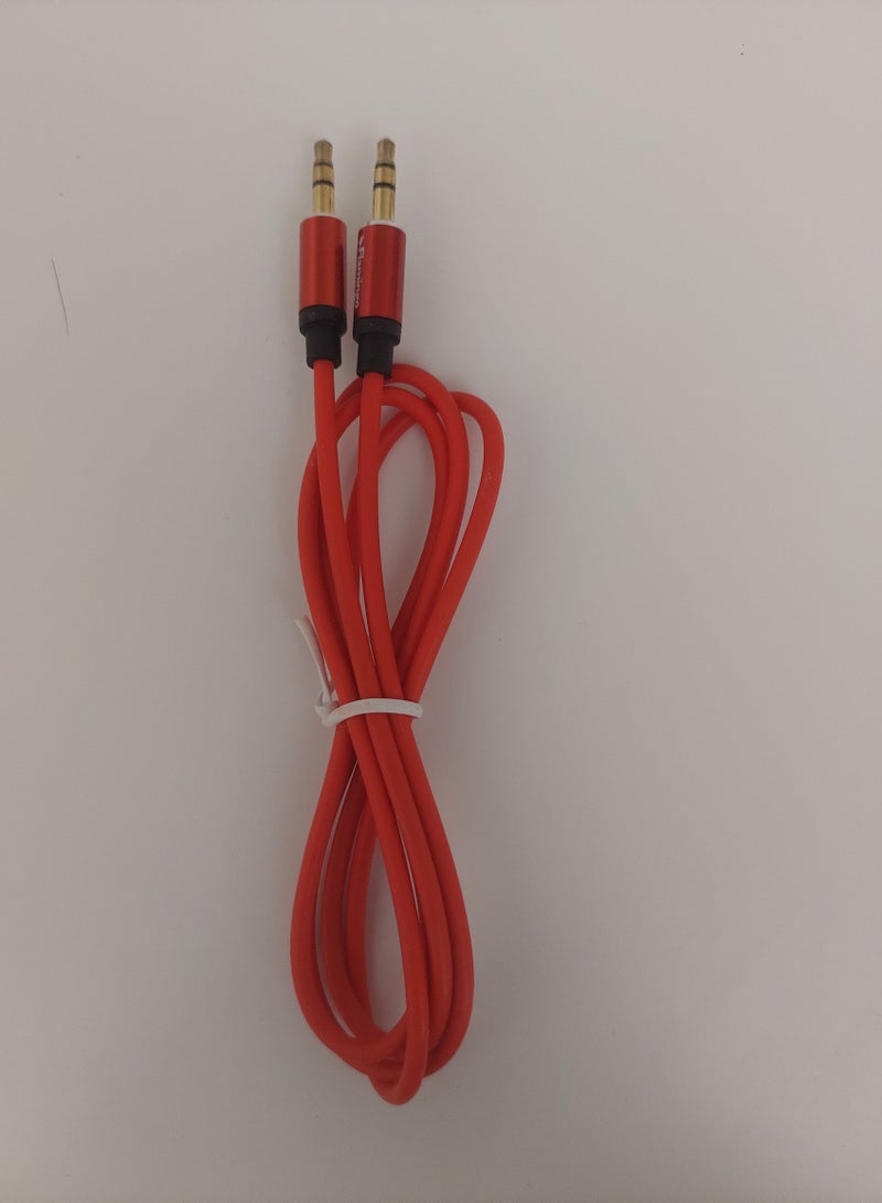 Flamingo Aux Cable Flamingo 3.5mm Audio Cable Red Colour