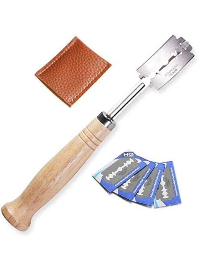 Bread Scraper, Stainless Steel Cutter Set, Bread Bakers Cutter, Slashing Tool Dough, with Double Edged Blades, Easy to Use, Smooth Cuts, for DIY Cake, Mousse, Donuts, Fondant - Image 1