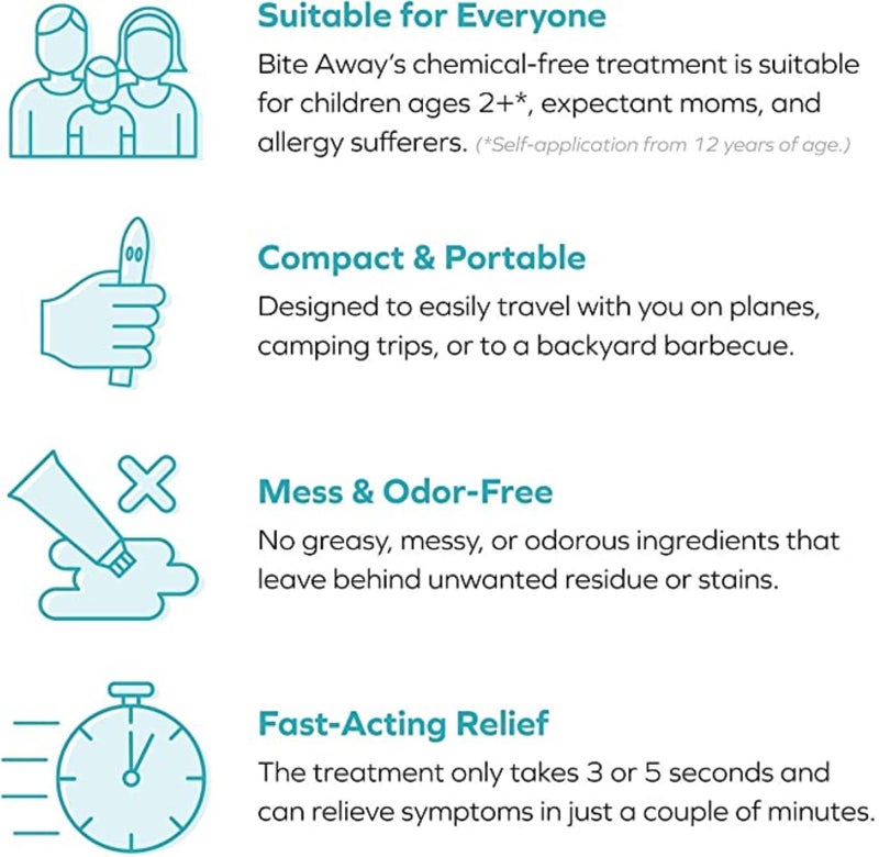 bite away - The Original Electronic Bug bite Treatment for Mosquito Bites, Made in Germany. Without Chemicals - Treatment by Heat, up to 300 Applications Possible with The First Set of Batteries - Image 3