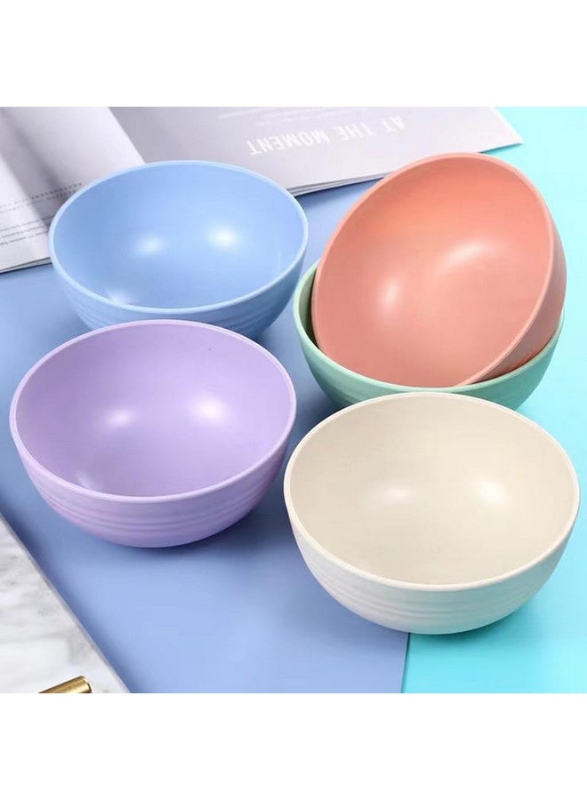 LRUUIDDE Unbreakable Cereal Bowls 24 oz - Reusable Wheat Straw Bowl - Dishwasher -Microwave Safe - Bamboo Kids Bowls Set, Soup Salad Rice Oatmeal Desserts- BPA Free, Eco-Friendly - Image 5