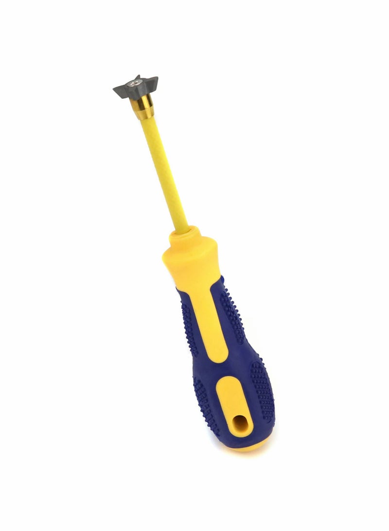 SYOSI Grout Removal Tool, 4 in 1 Multifunctional Non-Slip Handle Various Sizes of Clearance Grout Cleaning Tool Caulking Removal Tool for Cleaning Floor Ceramic Tile Corners and Against Walls Gaps  - Image 1