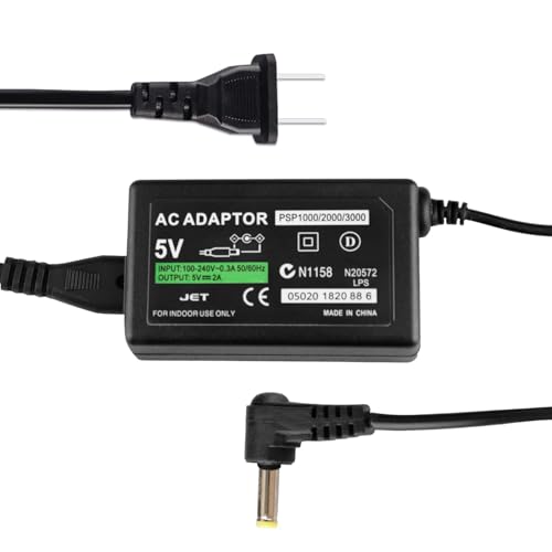 GAMENOPHOBIA AC Power Charger Adapter for PSP 1000 2000 3000 E1004 – 5V 2A High-Speed Charging Power Supply for All PSP Models – Durable Black USB AC Adapter for Portable Gaming Consoles - Image 2