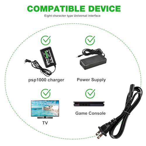 GAMENOPHOBIA AC Power Charger Adapter for PSP 1000 2000 3000 E1004 – 5V 2A High-Speed Charging Power Supply for All PSP Models – Durable Black USB AC Adapter for Portable Gaming Consoles - Image 5