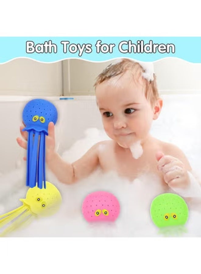 fantasize Octopus Bath Toy, Octopus Water Pool Toys for Toddlers, Water Table Toys, Water Bombs Splash Balls for Kids, Summer Bath Swimming Toys, Pool Toys for Kids Ages 3-8 (4PCS) - Image 2