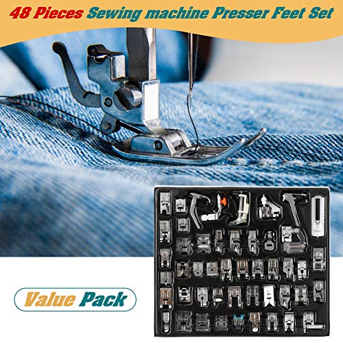 Aiskaer 48Pcs Sewing Machine Presser Feet Foot Set for Brother, Babylock, Singer, Janome, Elna, Toyota, New Home, Simplicity, Kenmore - Image 3