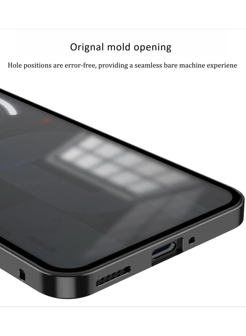 general Metal Frame Case Compatible with Nothing Phone 3A (2025), Elastic Buckle Frosted Backboard and PC Backboard Metal Frame, Anti Shock and Anti Fall Cover for Nothing Phone 3A - Image 5