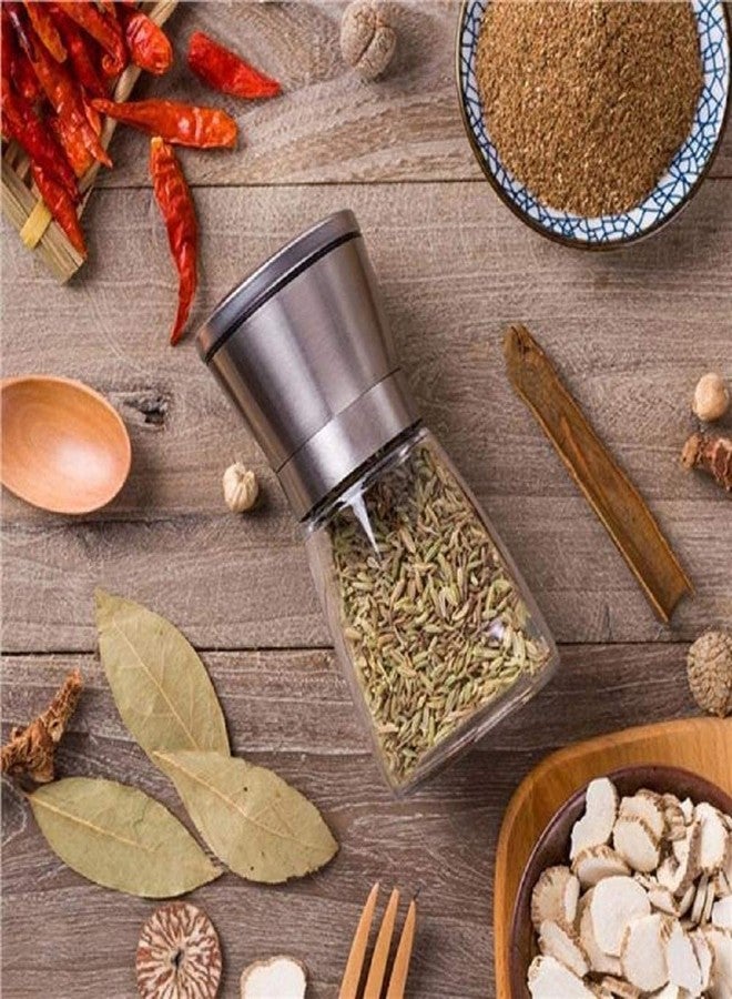 TASKHOUSE Salt and Pepper Grinder Stainless Steel with Adjustable Refillable Spice Shaker (Small) - Image 3