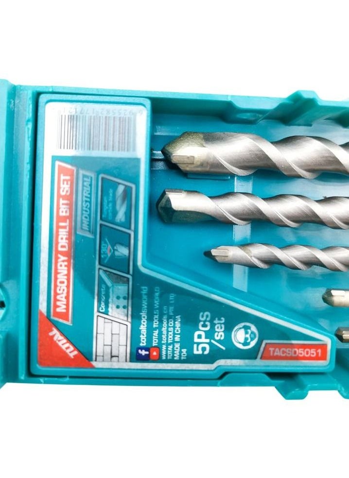 TOTAL T0TAL  5 Pcs Multifunction Drill Bit Set Drill Bit Set TACSD5051  - Image 2