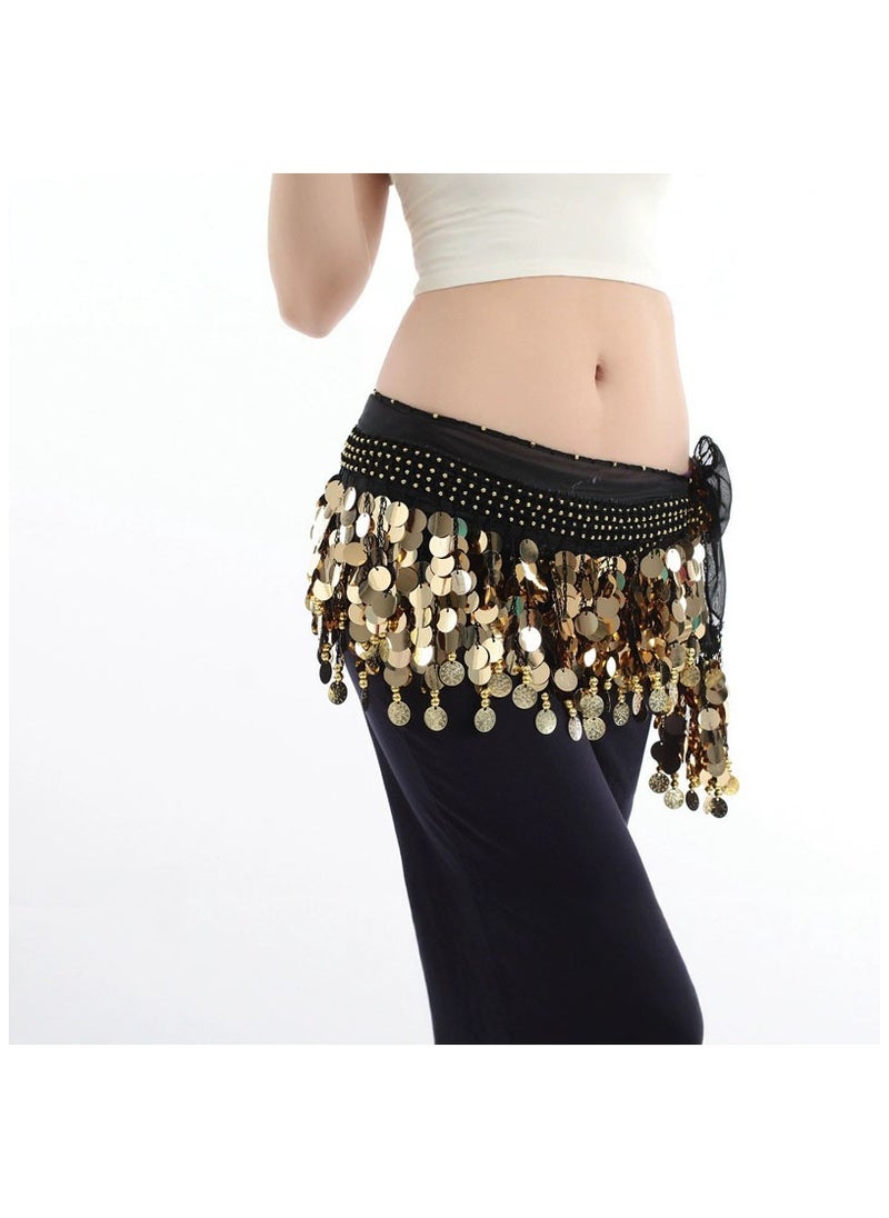 Belly Dance Hip Scarf Waist Belt With Gold Coins  - Image 2
