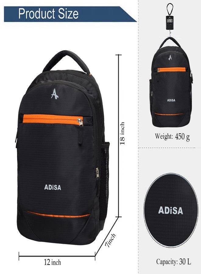 ADISA Casual Backpack School College Bag Pack (BP060-BLA) Black - Image 3