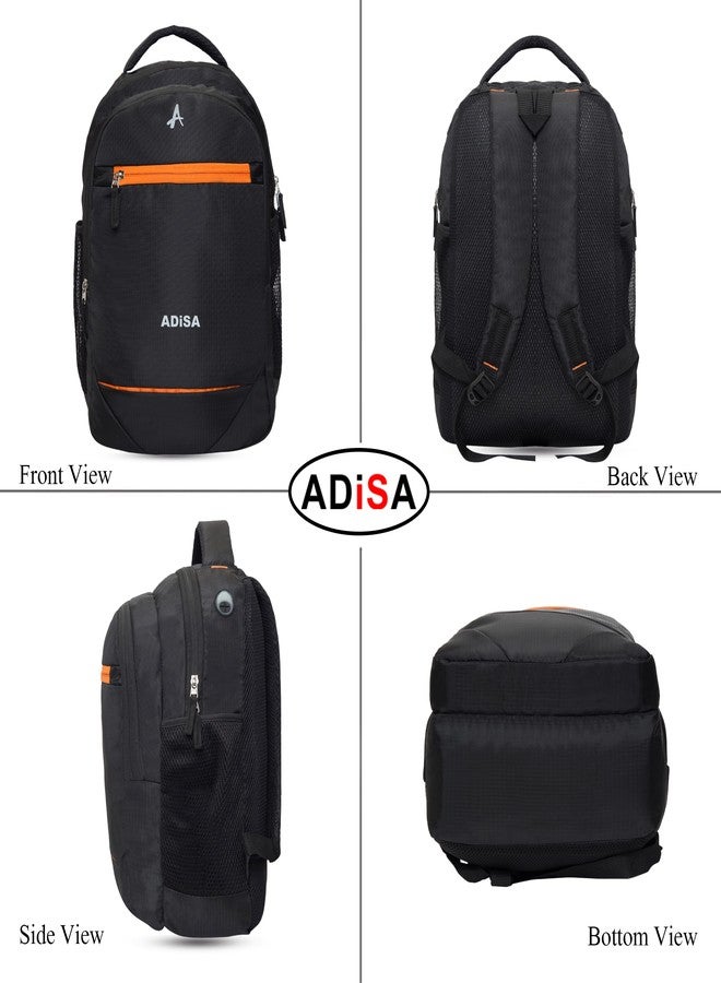 ADISA Casual Backpack School College Bag Pack (BP060-BLA) Black - Image 2