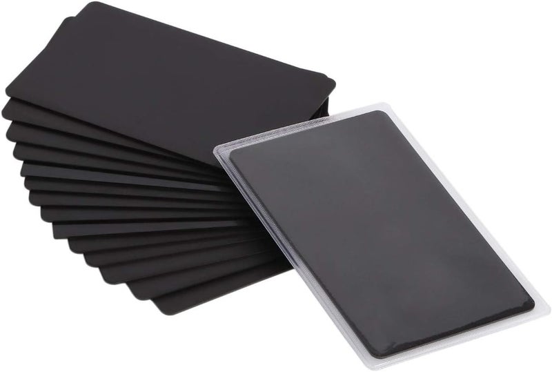 OESDLTD Thick Black Aluminum Metal Business Cards Anodized Aluminum 86 X 54 X 0.8mm 15 pcs Include Protector Sleeves(Frosted) - Image 1