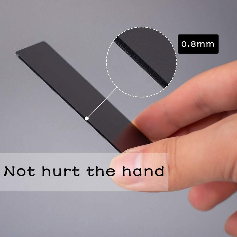 OESDLTD Thick Black Aluminum Metal Business Cards Anodized Aluminum 86 X 54 X 0.8mm 15 pcs Include Protector Sleeves(Frosted) - Image 3