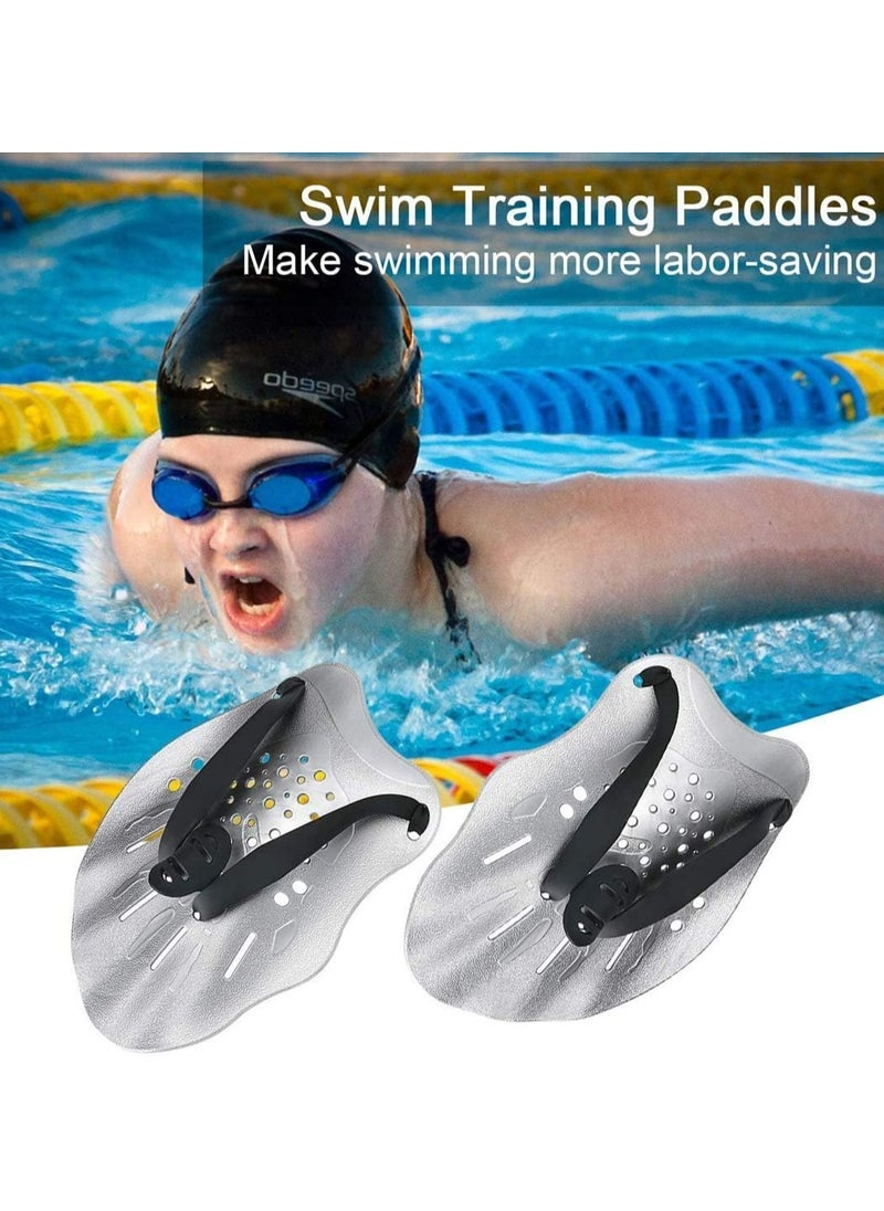 CMGTYYD Swim Training Paddles Hand, Swim Paddles Hand with Adjustable Straps, Swimming Hand Paddles for Women, Men and Children, Professional Swimming Accessories (1 Pair)  - Image 4