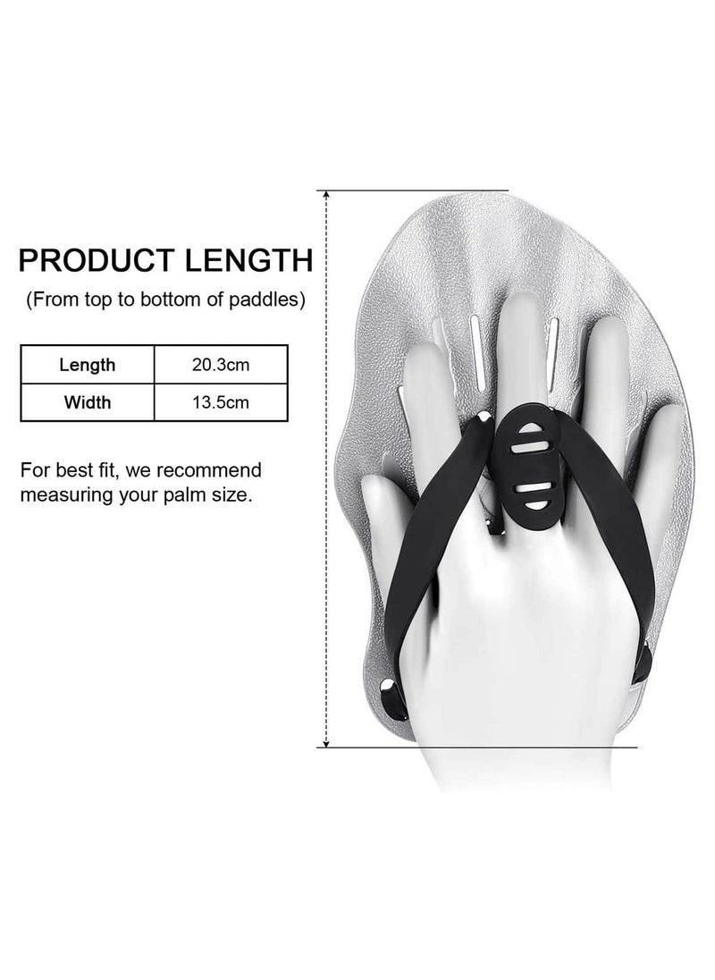 CMGTYYD Swim Training Paddles Hand, Swim Paddles Hand with Adjustable Straps, Swimming Hand Paddles for Women, Men and Children, Professional Swimming Accessories (1 Pair)  - Image 5