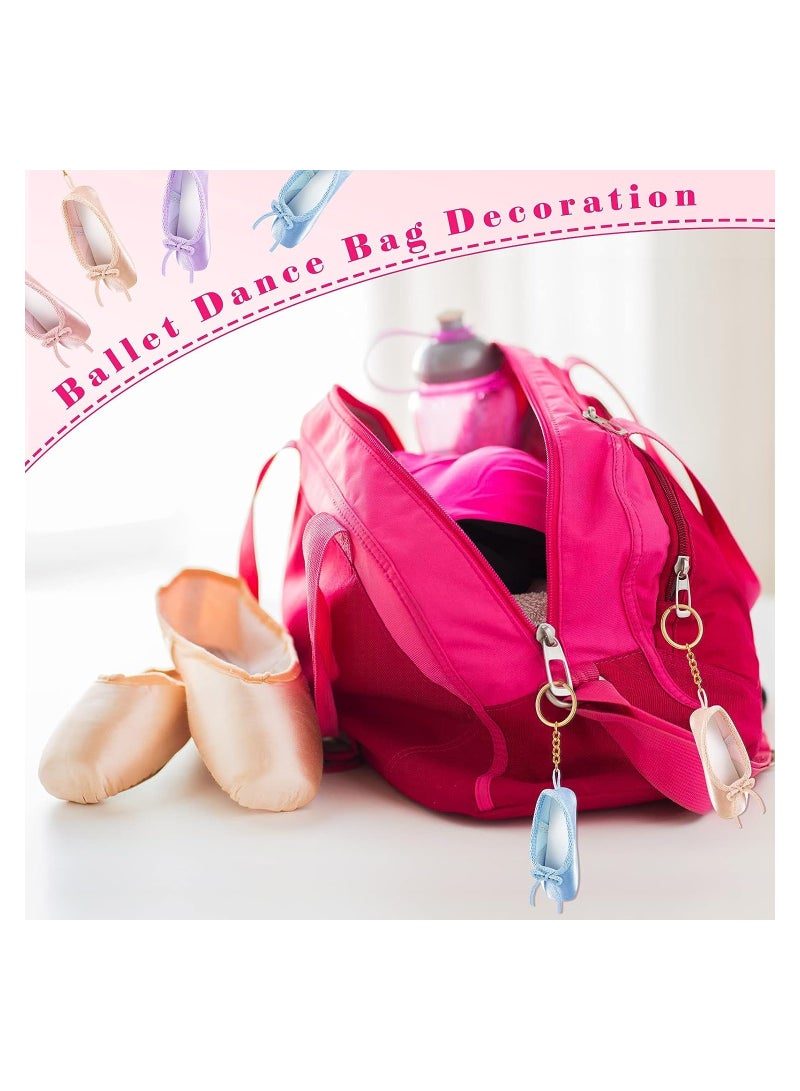 KASTWAVE Ballet Shoes Key Chain Creative Hanging Pendant Keychains Ballet Keyrings Pendant for Ballerina Ballet Party Supplies 4 Pcs - Image 2