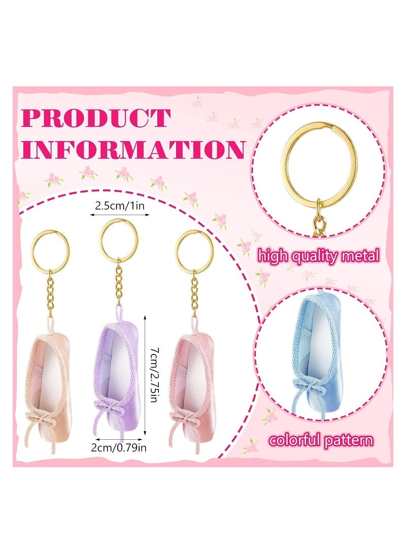 KASTWAVE Ballet Shoes Key Chain Creative Hanging Pendant Keychains Ballet Keyrings Pendant for Ballerina Ballet Party Supplies 4 Pcs - Image 4